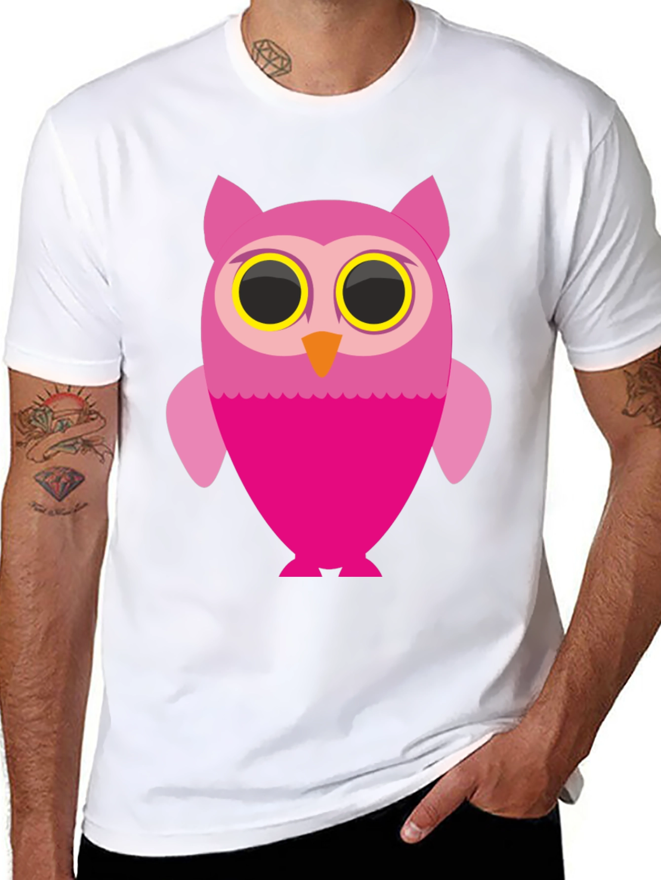 Owl Graphic Black T-Shirt