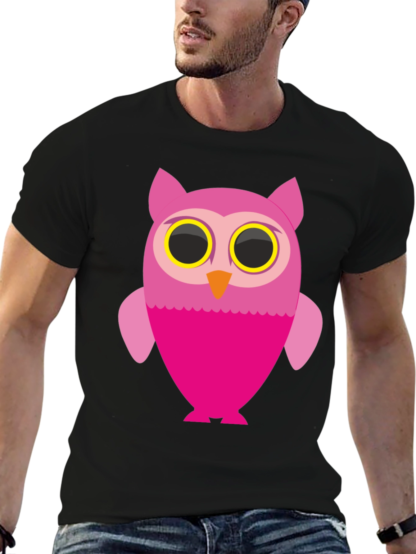 Owl Graphic Black T-Shirt