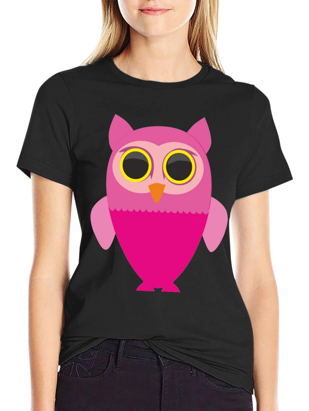 Owl Graphic Black T-Shirt