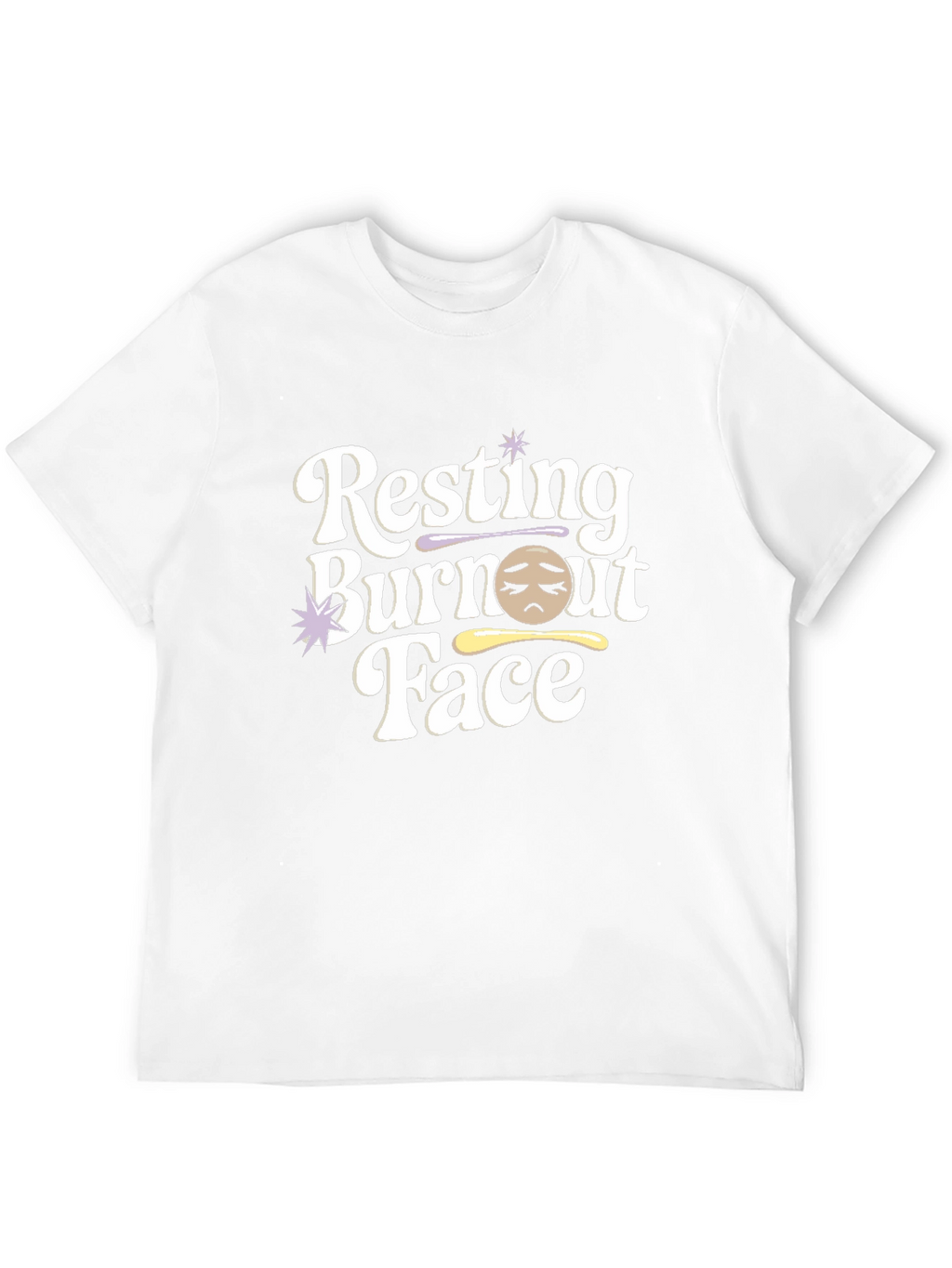 Resting Burnout Face Graphic Tee - Unisex