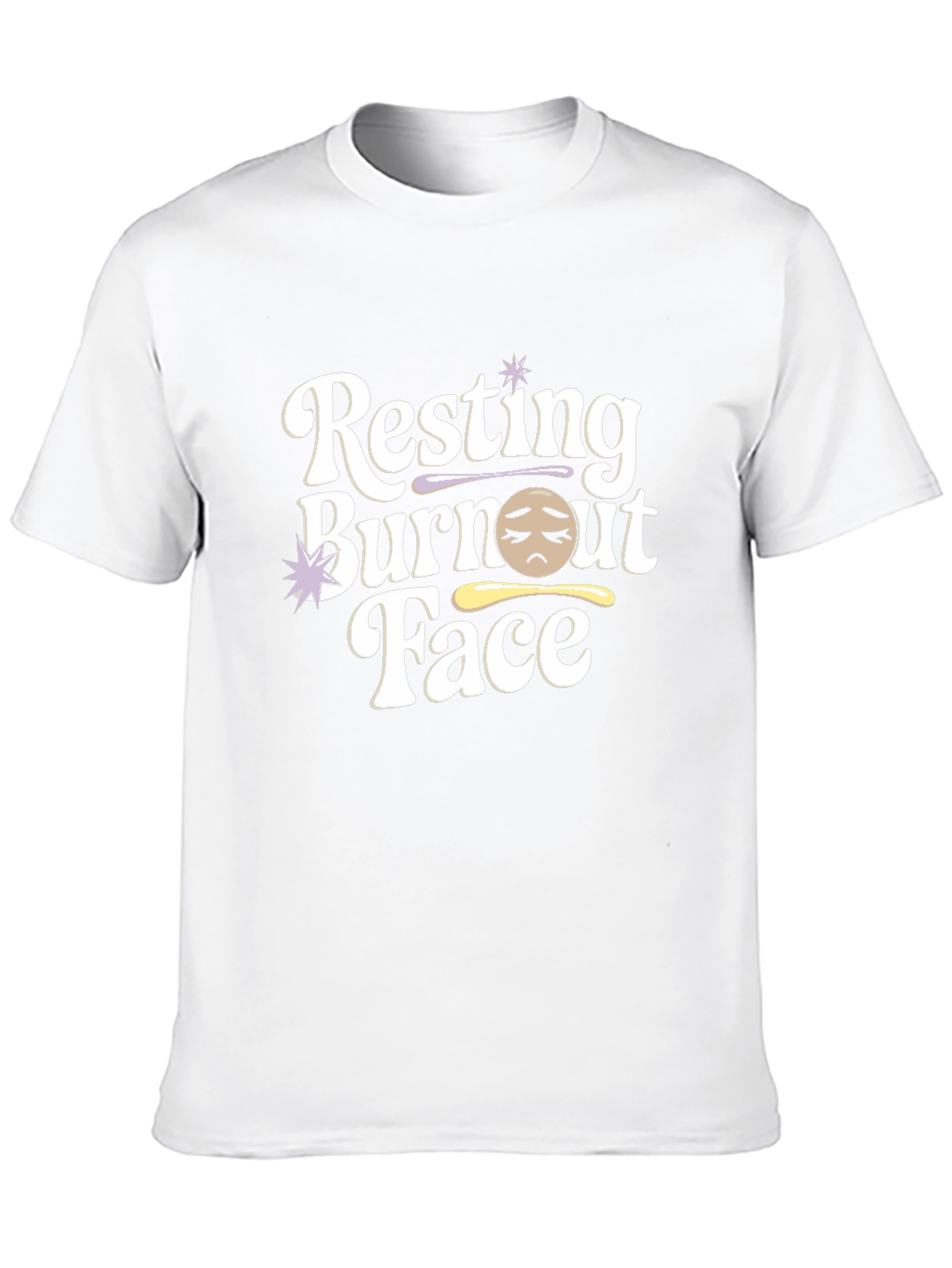 Resting Burnout Face Graphic Tee - Unisex
