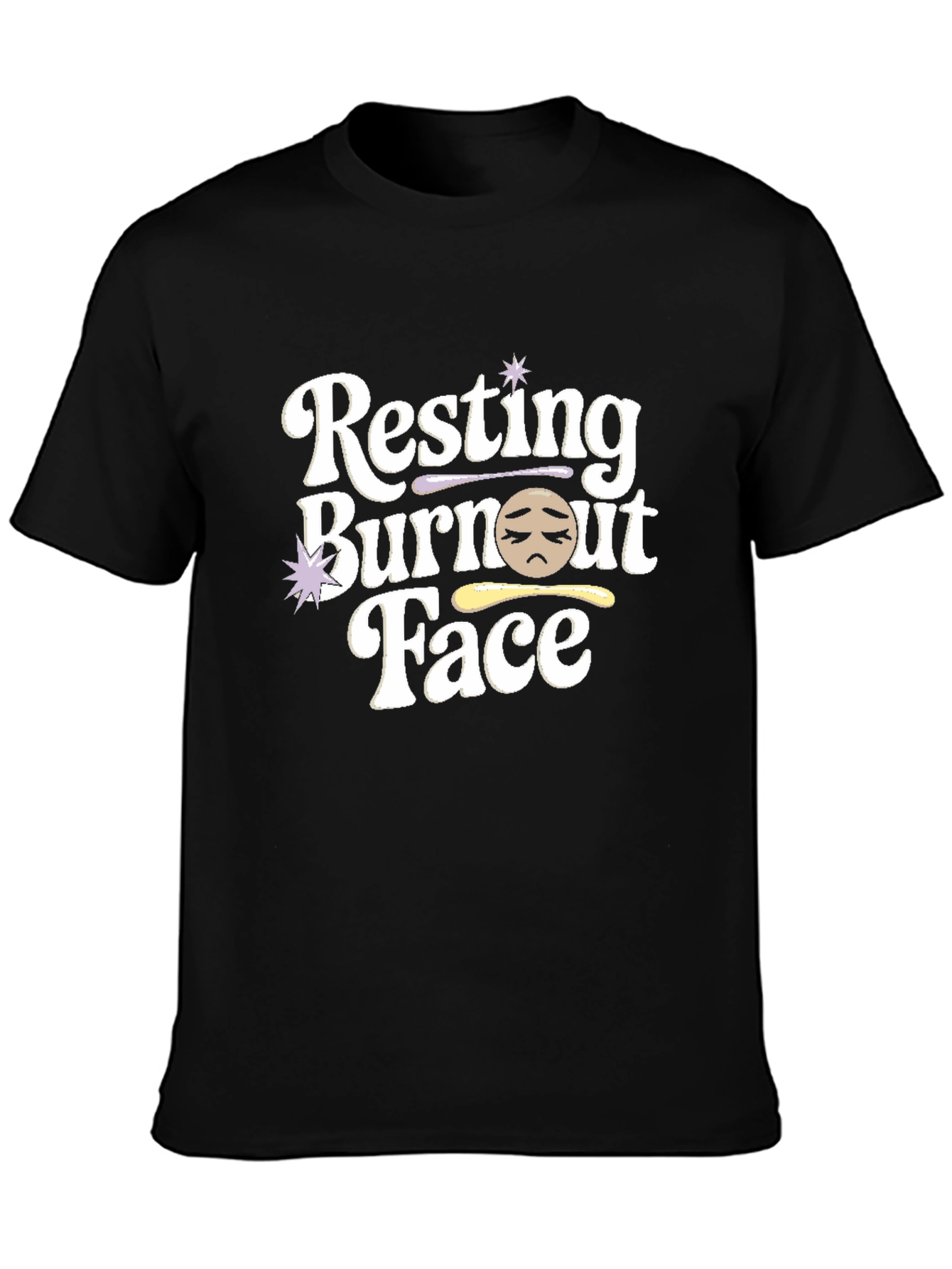 Resting Burnout Face Graphic Tee - Unisex