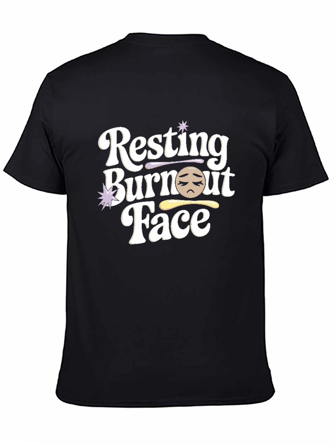 Resting Burnout Face Graphic Tee - Unisex