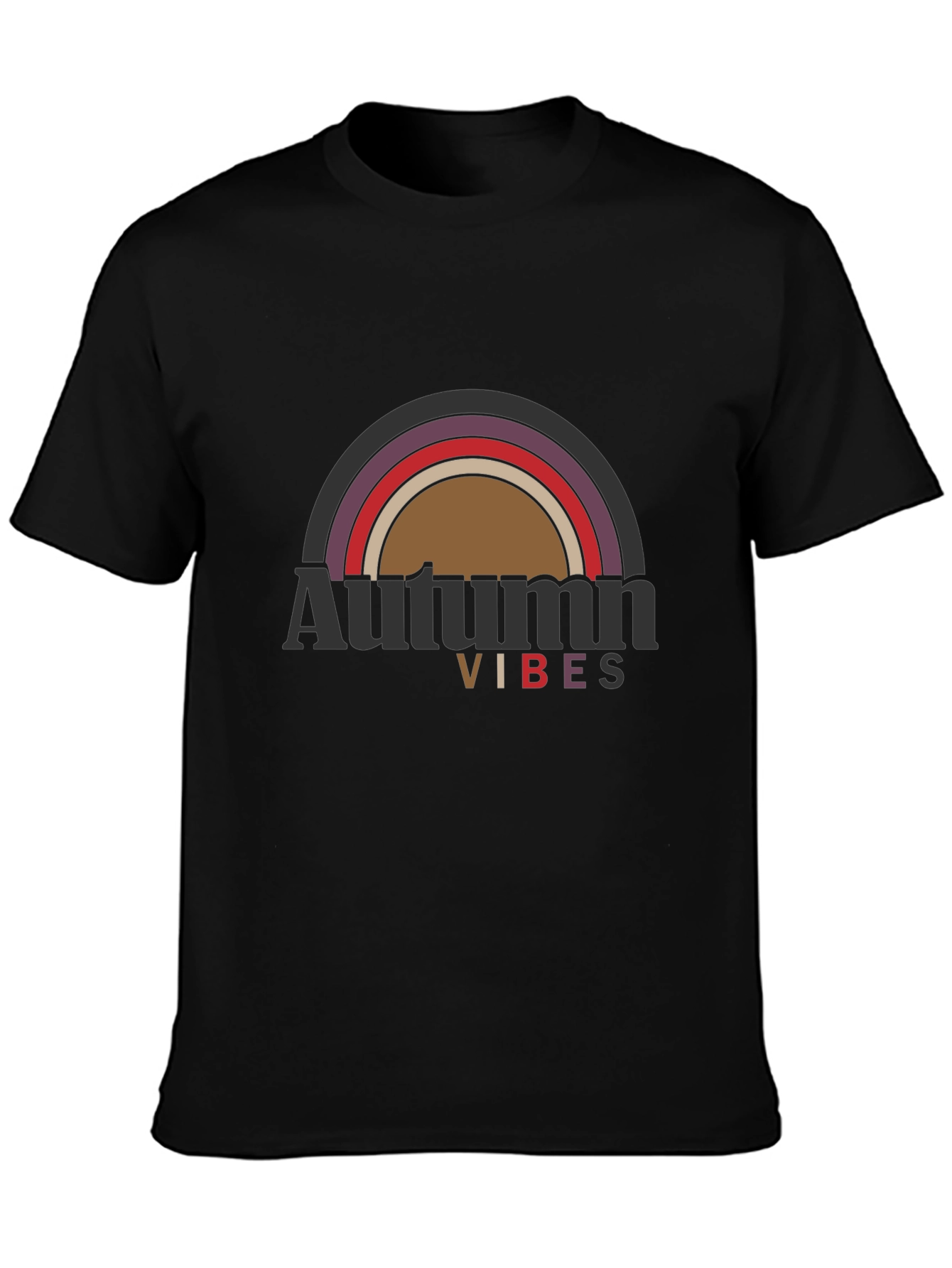 Autumn Vibes Graphic T-Shirt - Black