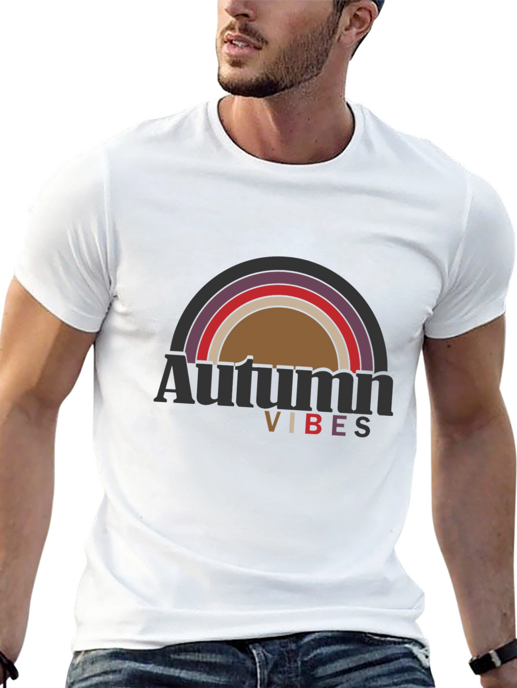 Autumn Vibes Graphic T-Shirt - Black