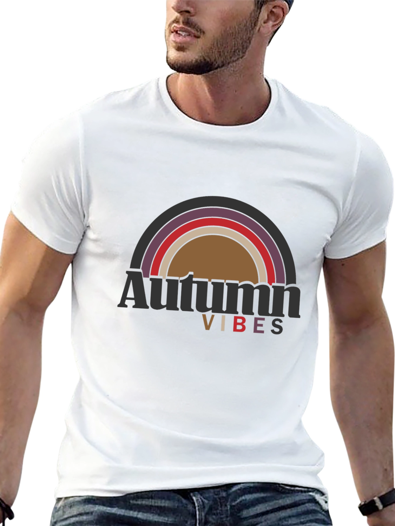 Autumn Vibes Graphic T-Shirt - Black