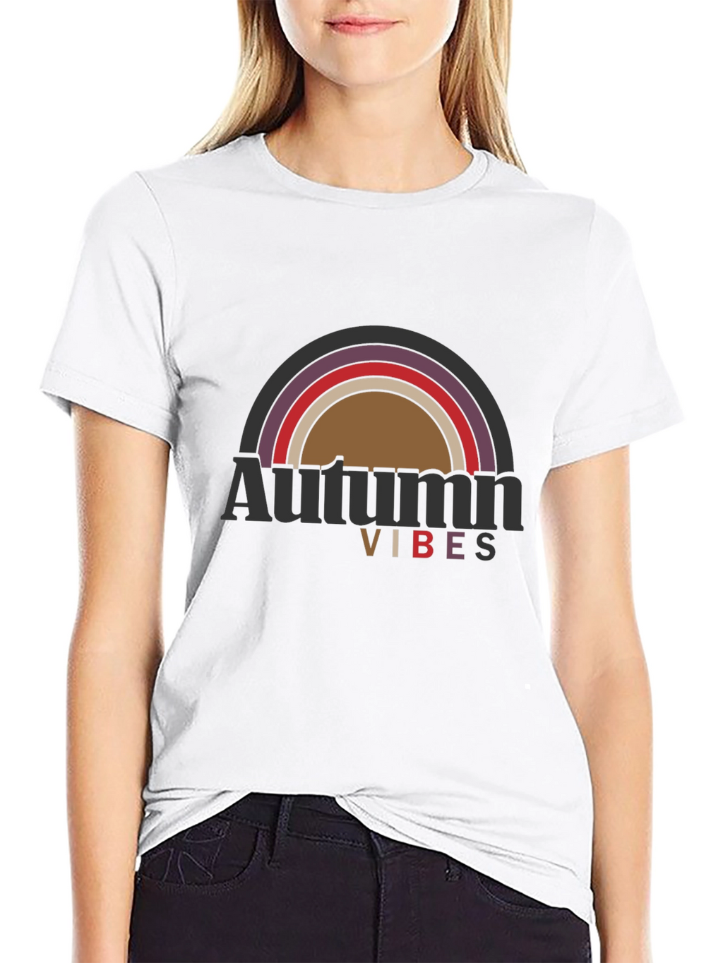 Autumn Vibes Graphic T-Shirt - Black