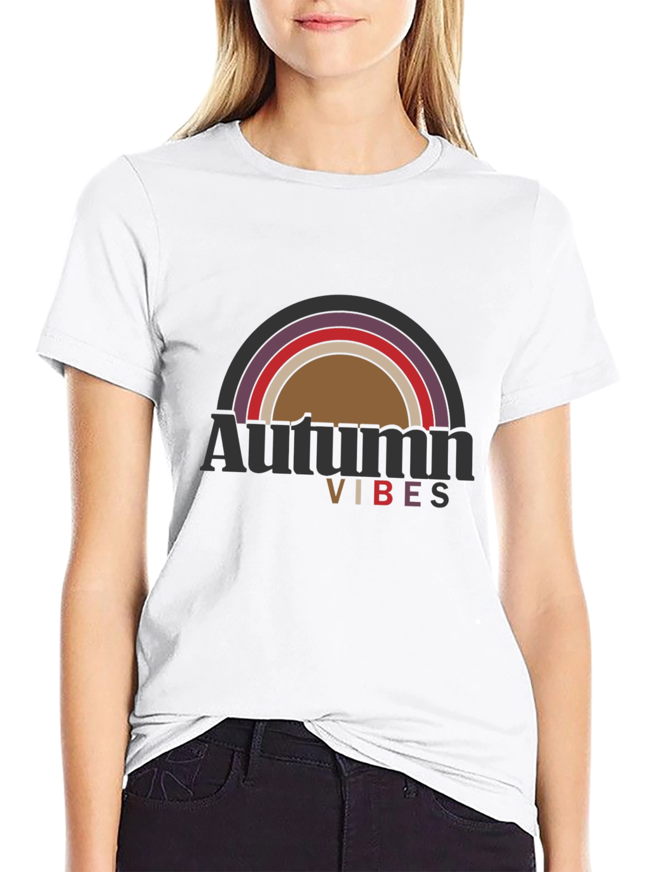 Autumn Vibes Graphic T-Shirt - Black