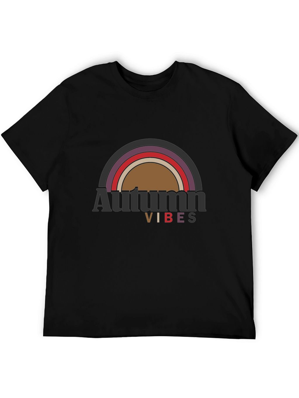 Autumn Vibes Graphic T-Shirt - Black