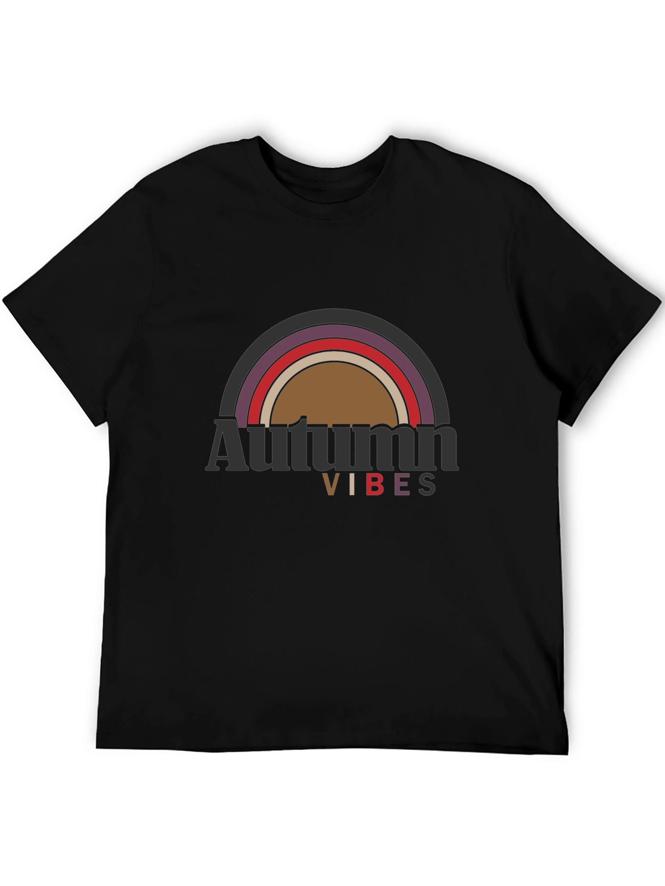 Autumn Vibes Graphic T-Shirt - Black