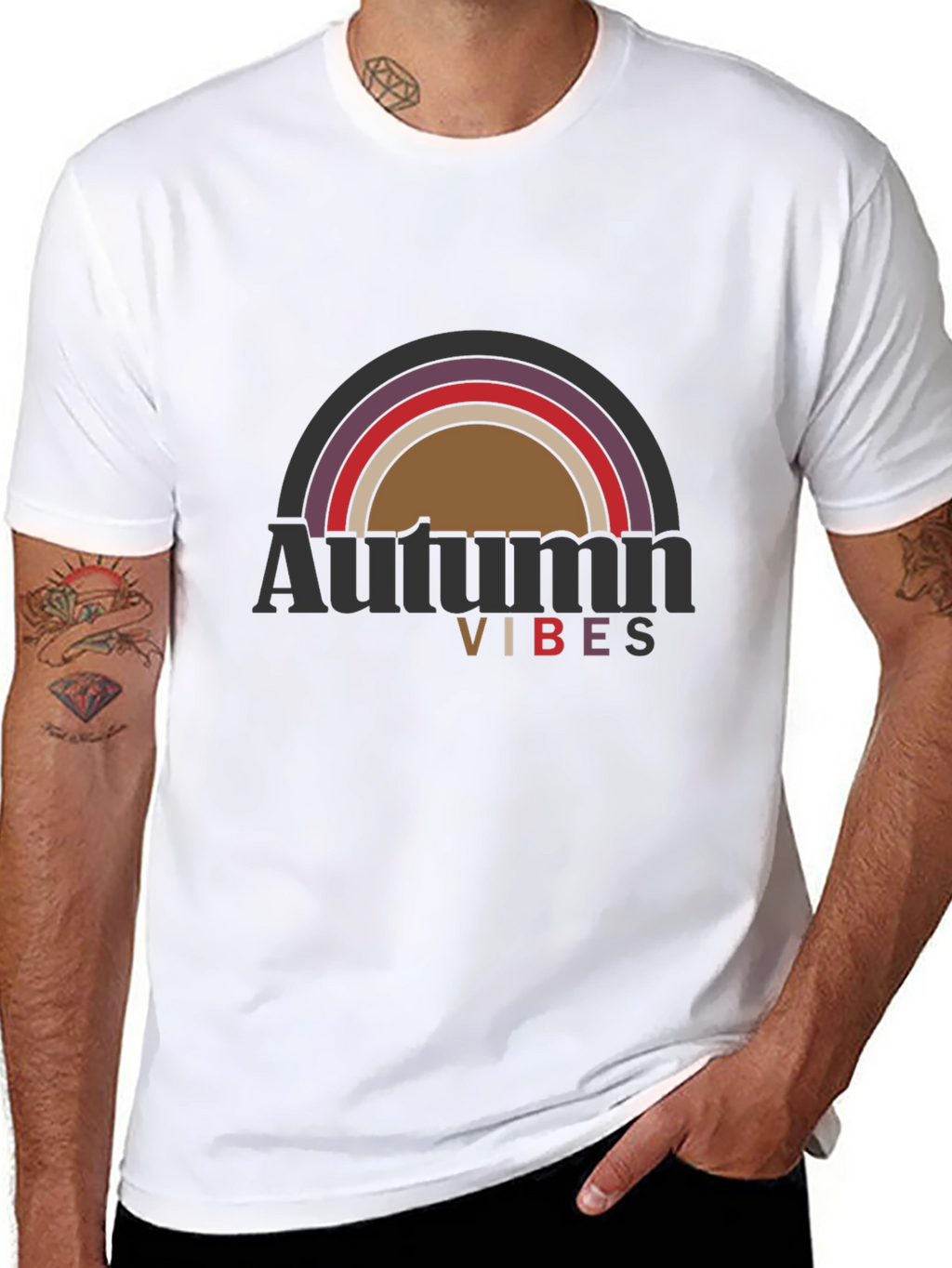 Autumn Vibes Graphic T-Shirt - Black