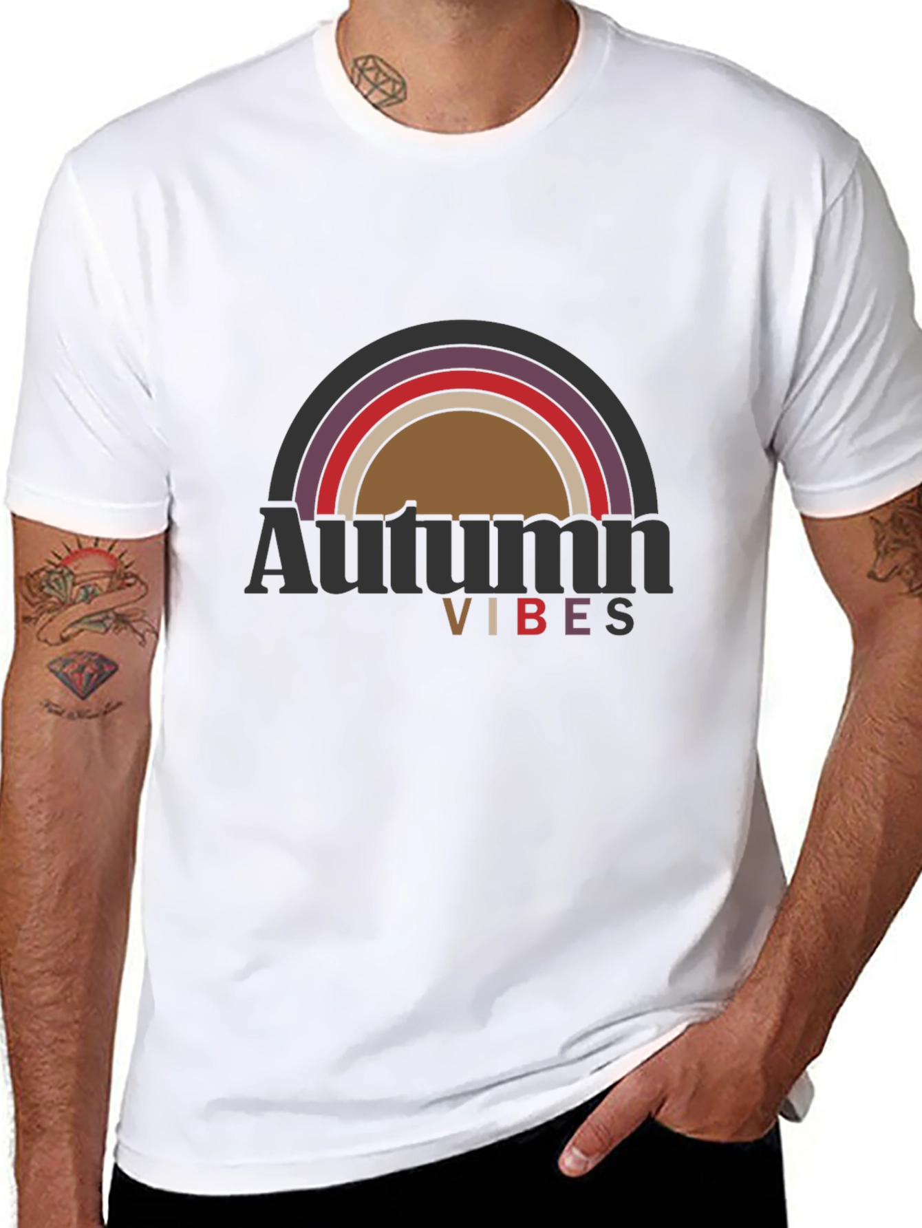 Autumn Vibes Graphic T-Shirt - Black