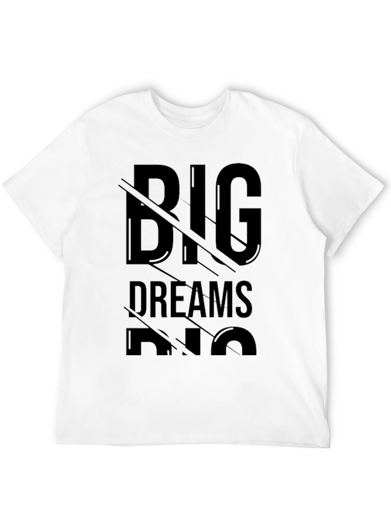 Big Dreams Mens Black Graphic T-Shirt