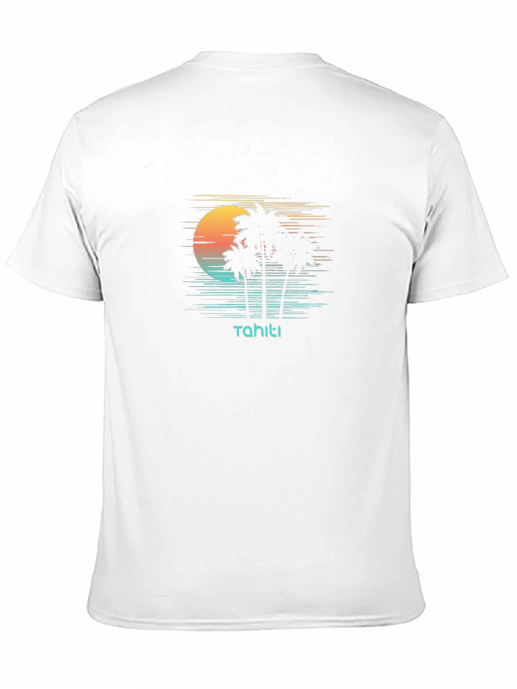 Tahiti Palm Tree Sunset Graphic T-Shirt