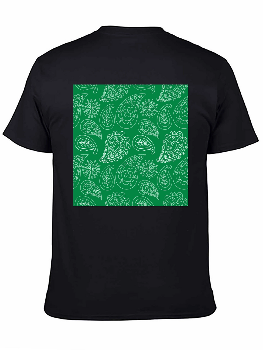Paisley Print Tee - Black