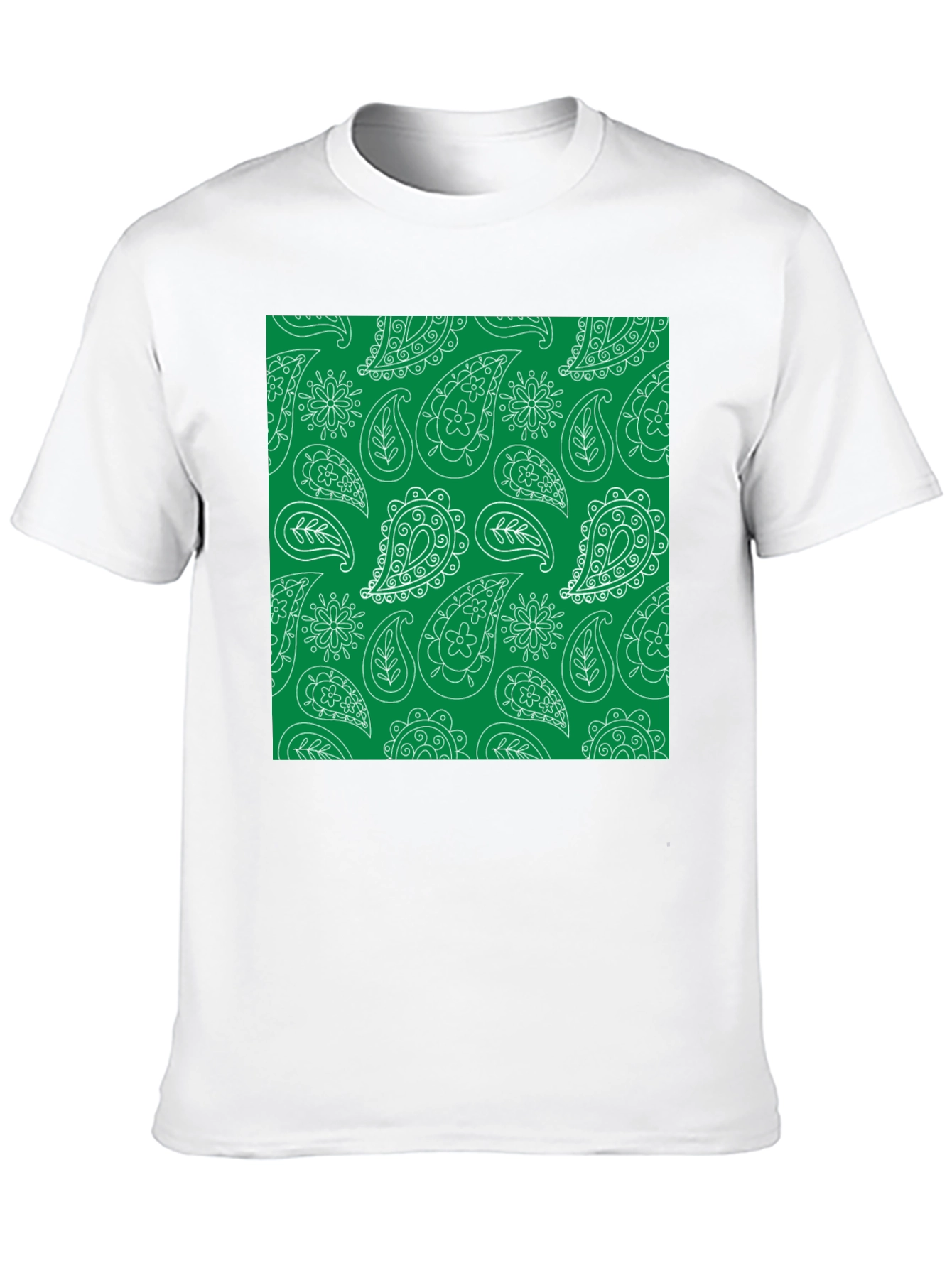 Paisley Print Tee - Black