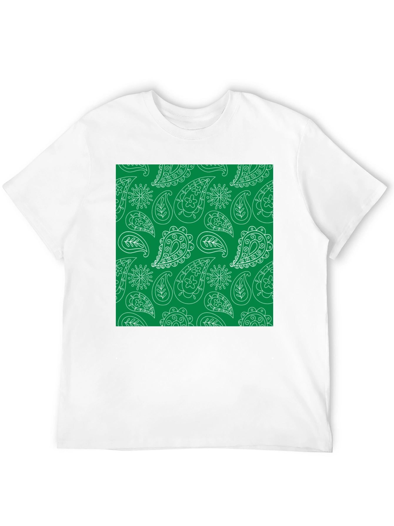 Paisley Print Tee - Black