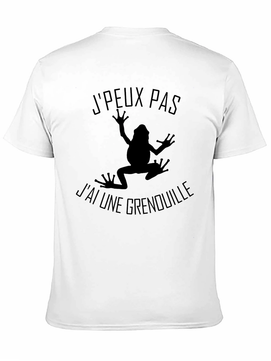Mens Black T-Shirt - Frog Graphic French Text