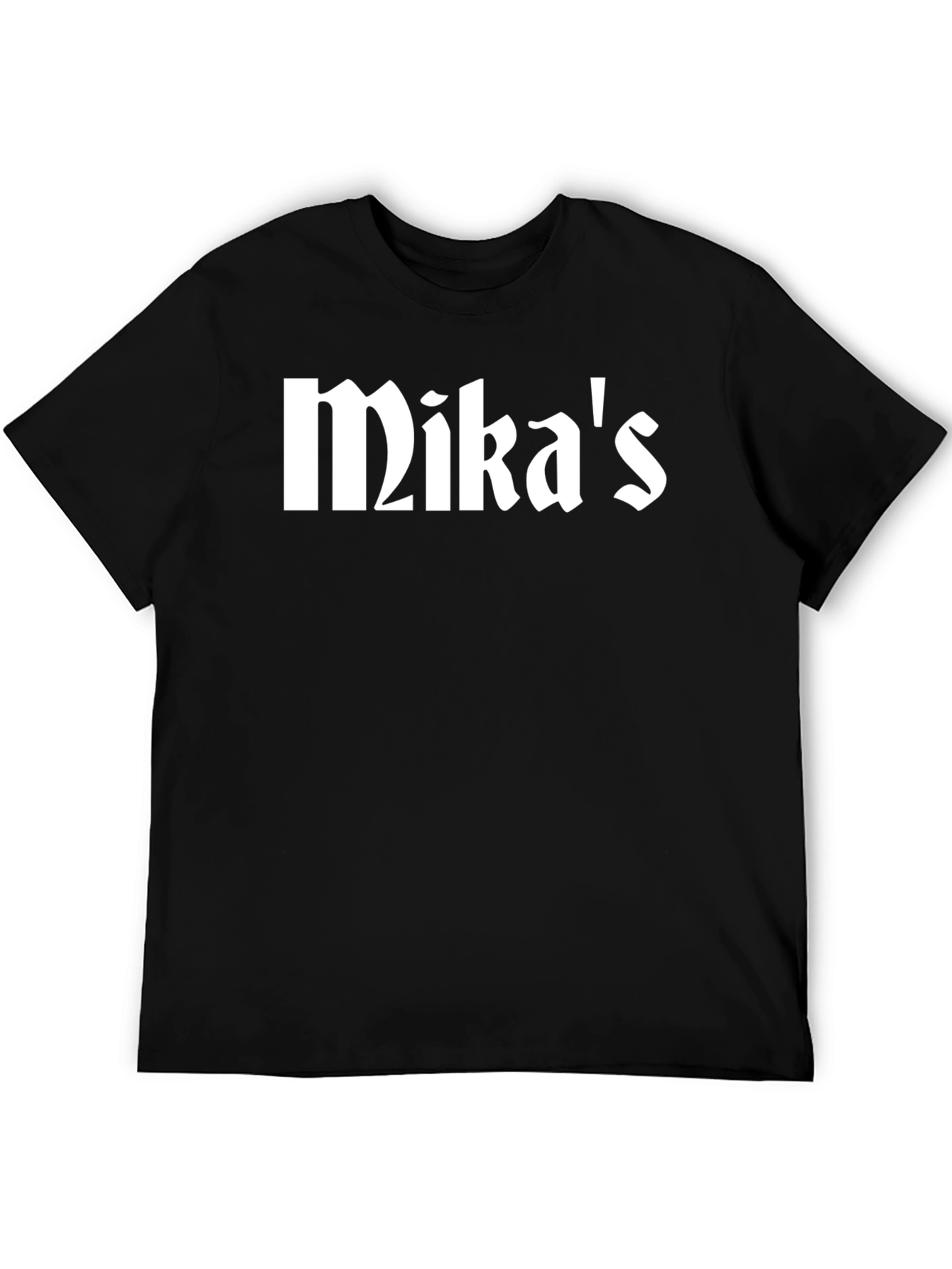 Mikas Custom Name T-Shirt - Black