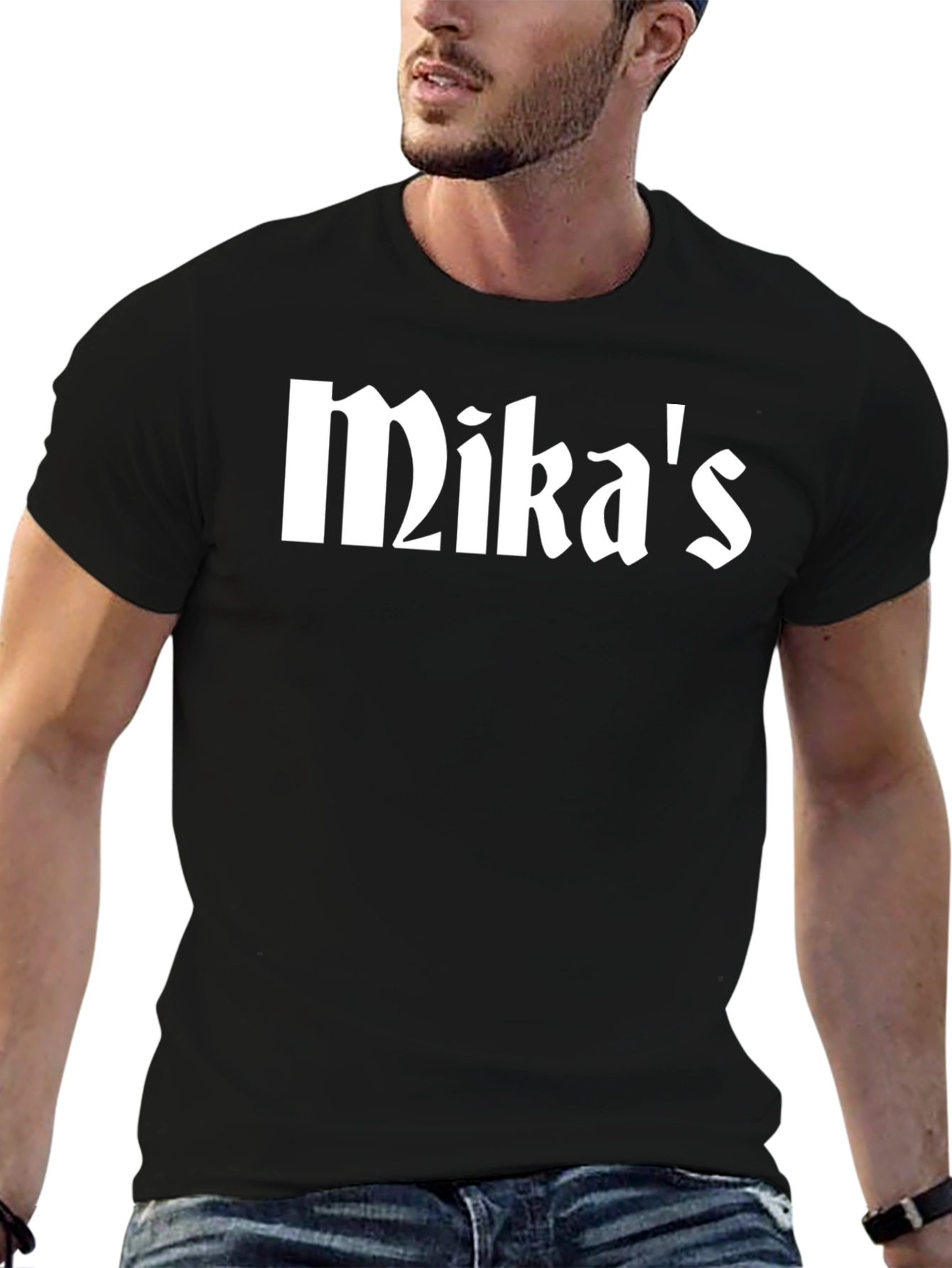 Mikas Custom Name T-Shirt - Black