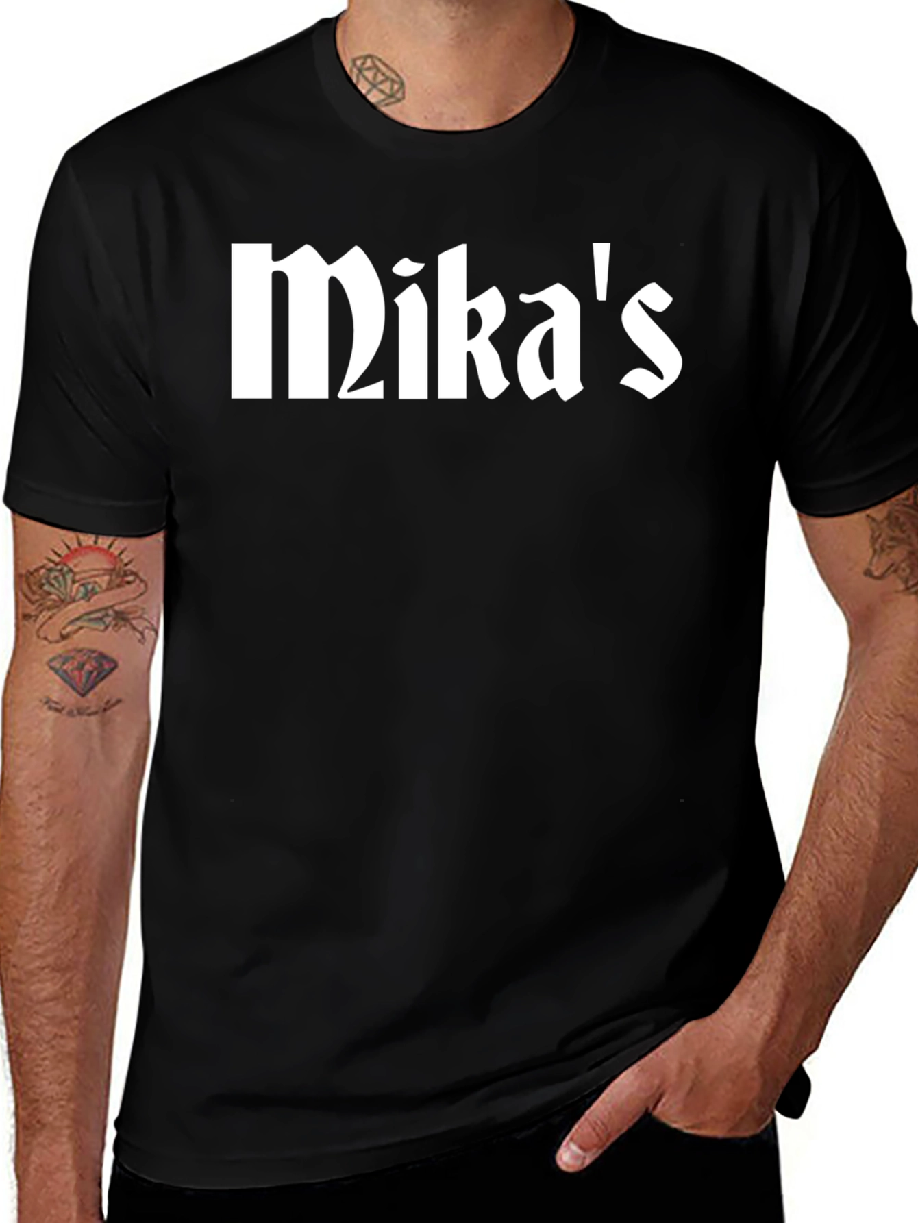 Mikas Custom Name T-Shirt - Black
