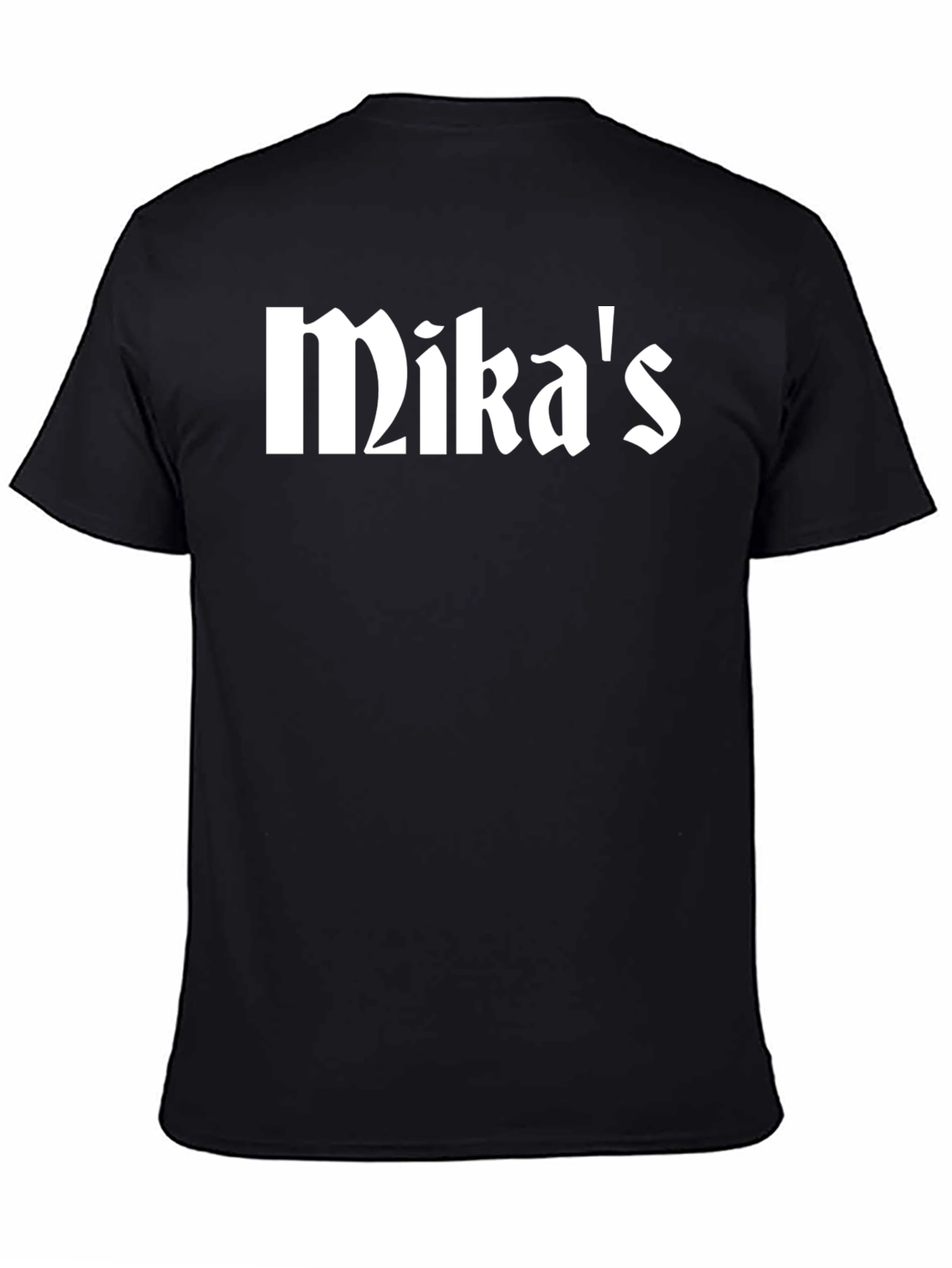 Mikas Custom Name T-Shirt - Black