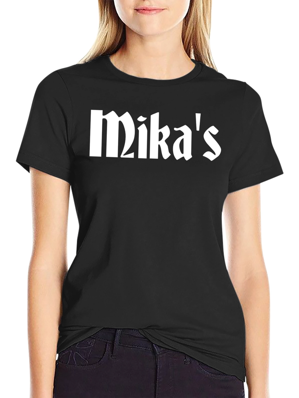 Mikas Custom Name T-Shirt - Black