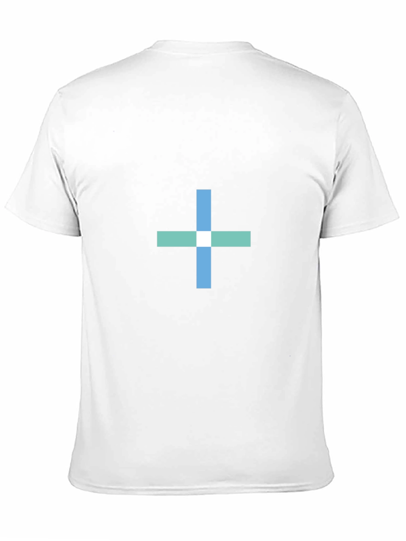 Black T-Shirt with Geometric Cross Design
