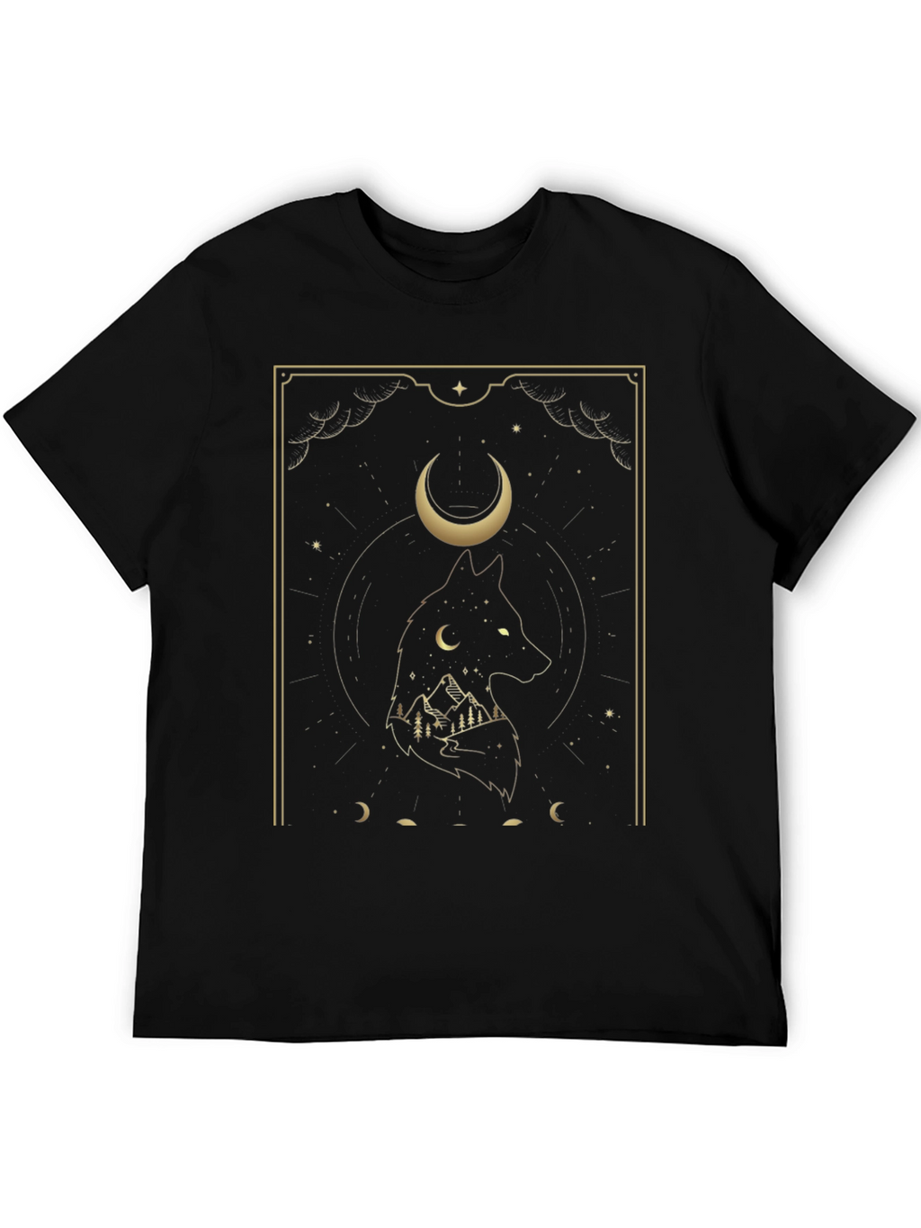 Wolf Moon Graphic Tee - Black T-Shirt