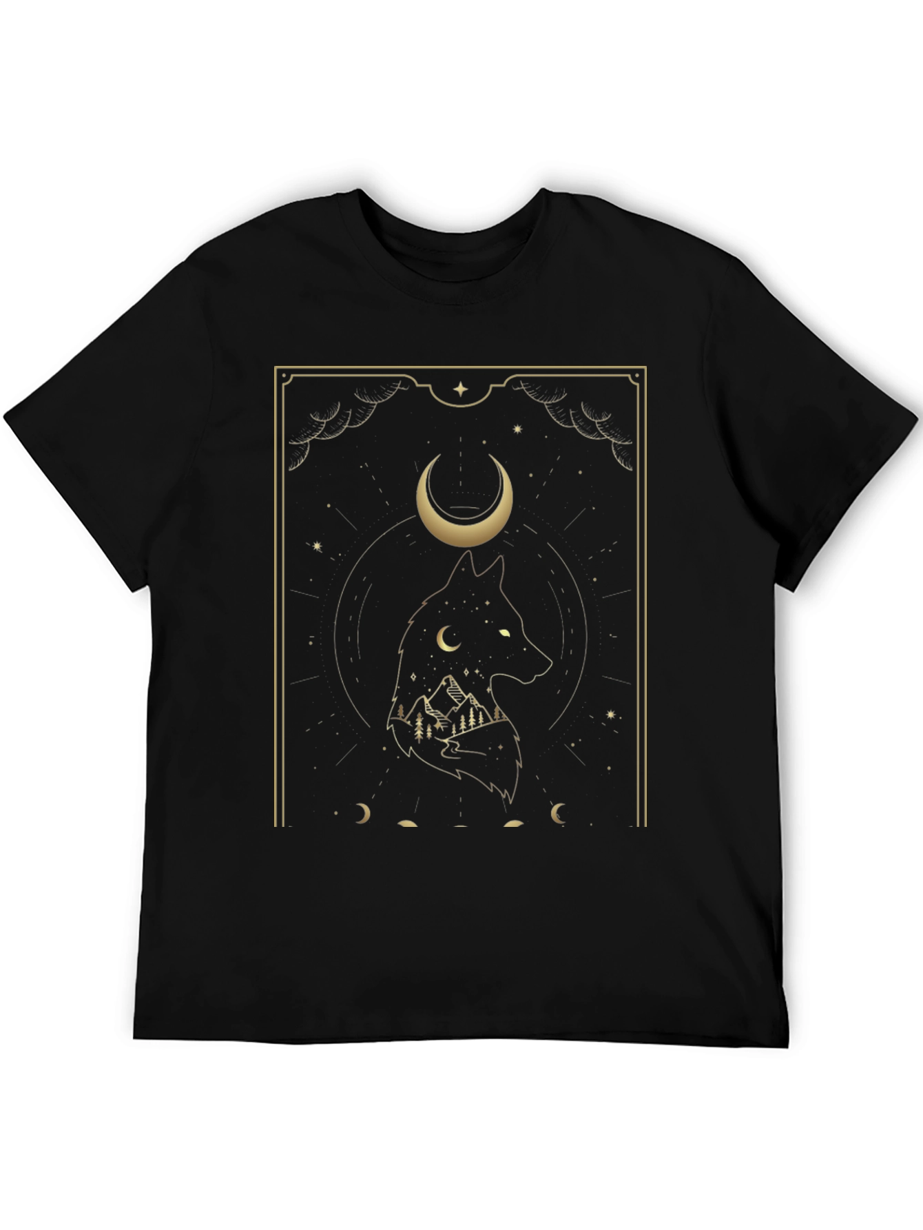 Wolf Moon Graphic Tee - Black T-Shirt