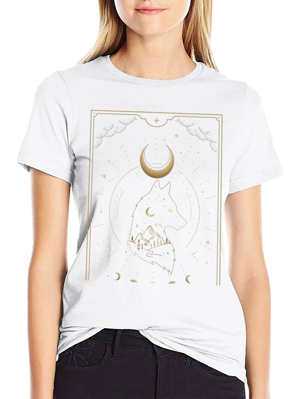 Wolf Moon Graphic Tee - Black T-Shirt