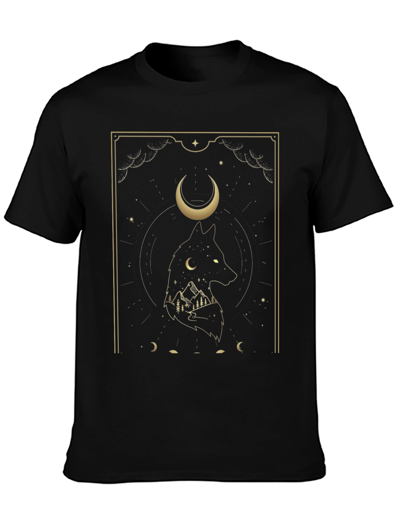 Wolf Moon Graphic Tee - Black T-Shirt