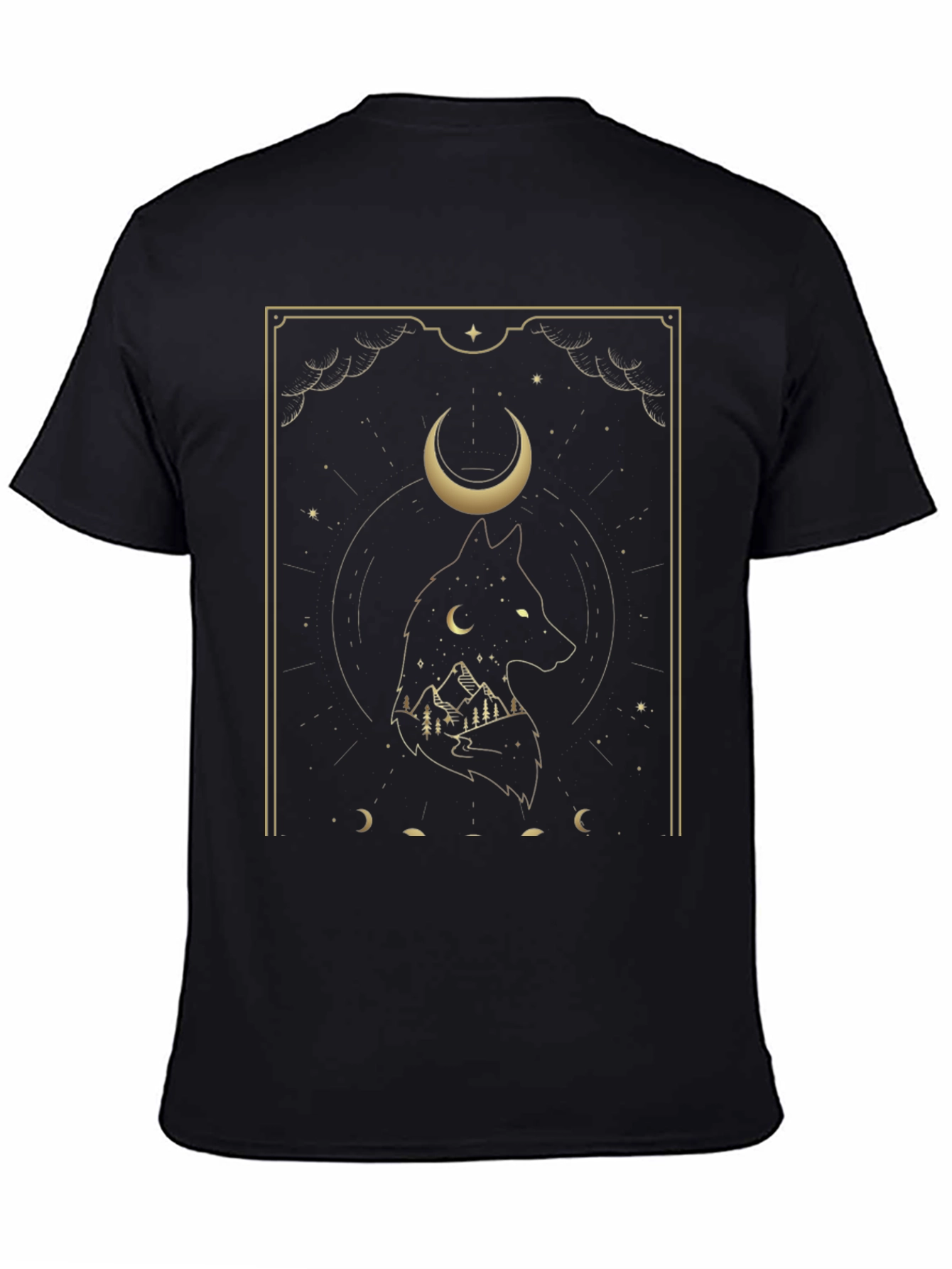 Wolf Moon Graphic Tee - Black T-Shirt