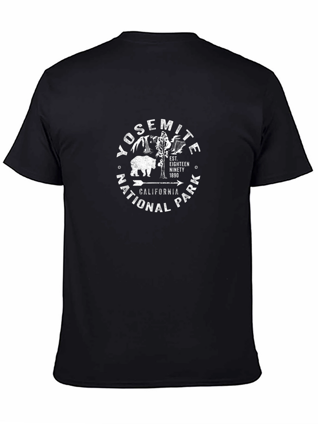 Yosemite National Park Black Graphic Tee
