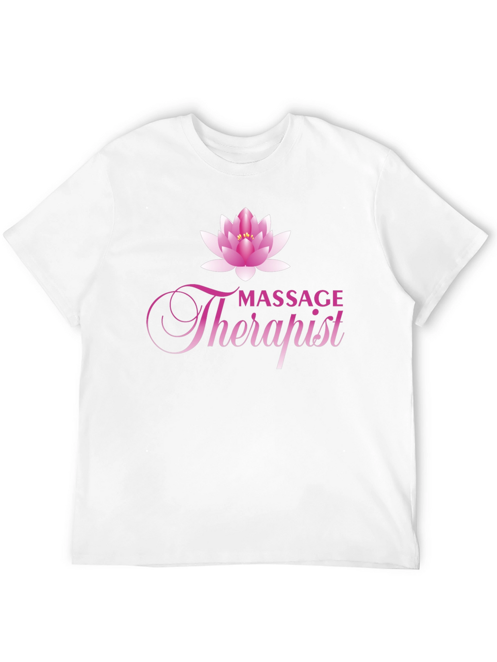 Massage Therapist T-Shirt with Lotus Flower Graphic