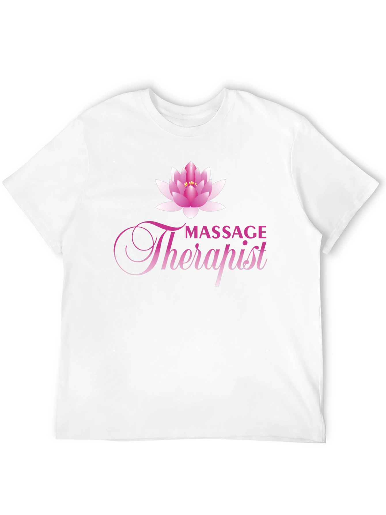 Massage Therapist T-Shirt with Lotus Flower Graphic