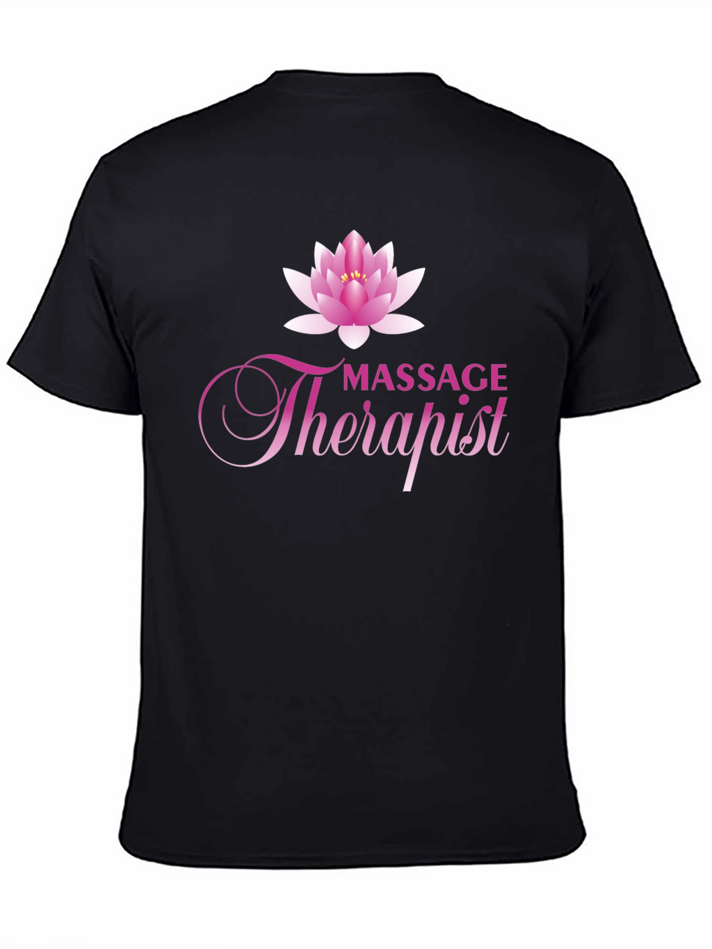 Massage Therapist T-Shirt with Lotus Flower Graphic
