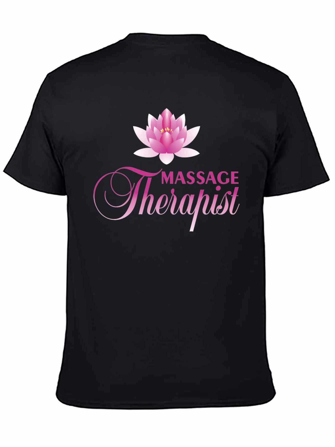 Massage Therapist T-Shirt with Lotus Flower Graphic