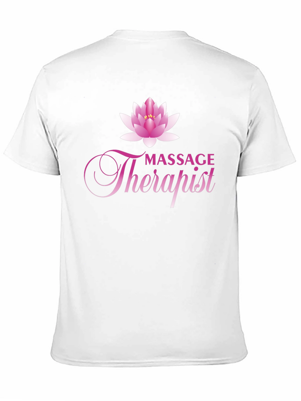 Massage Therapist T-Shirt with Lotus Flower Graphic