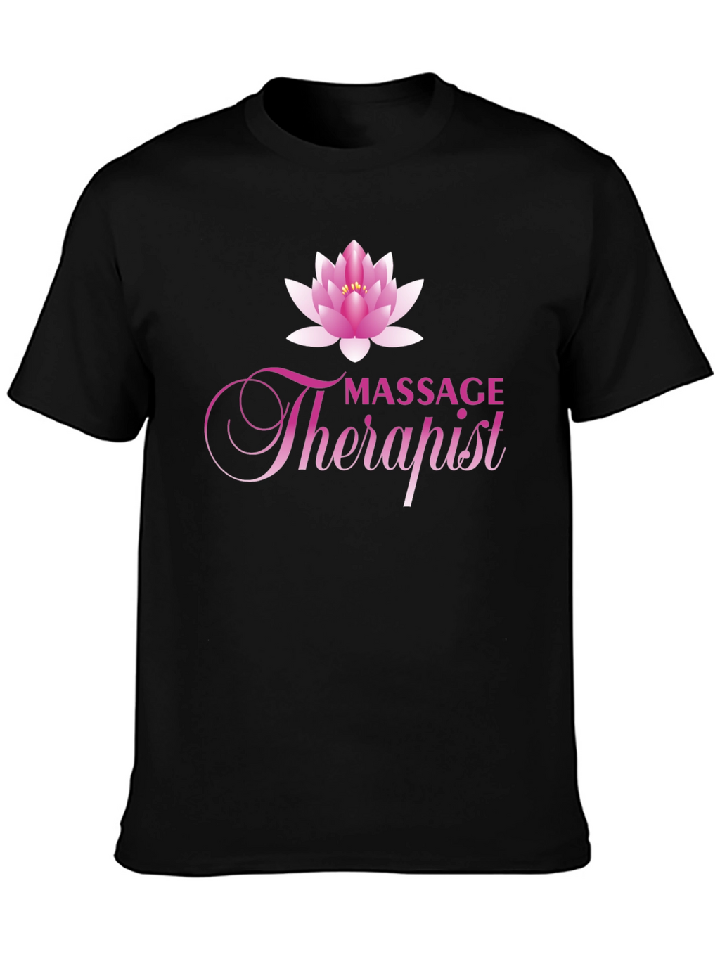 Massage Therapist T-Shirt with Lotus Flower Graphic