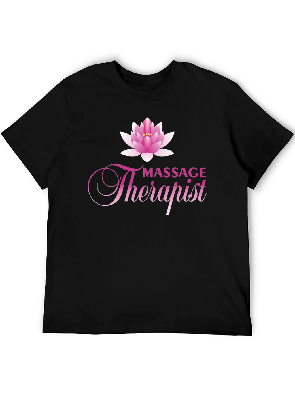Massage Therapist T-Shirt with Lotus Flower Graphic
