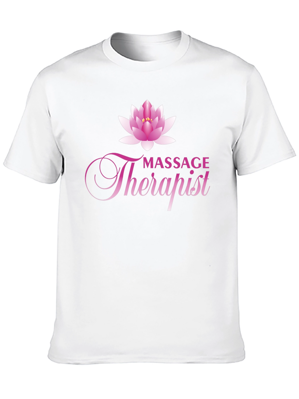 Massage Therapist T-Shirt with Lotus Flower Graphic