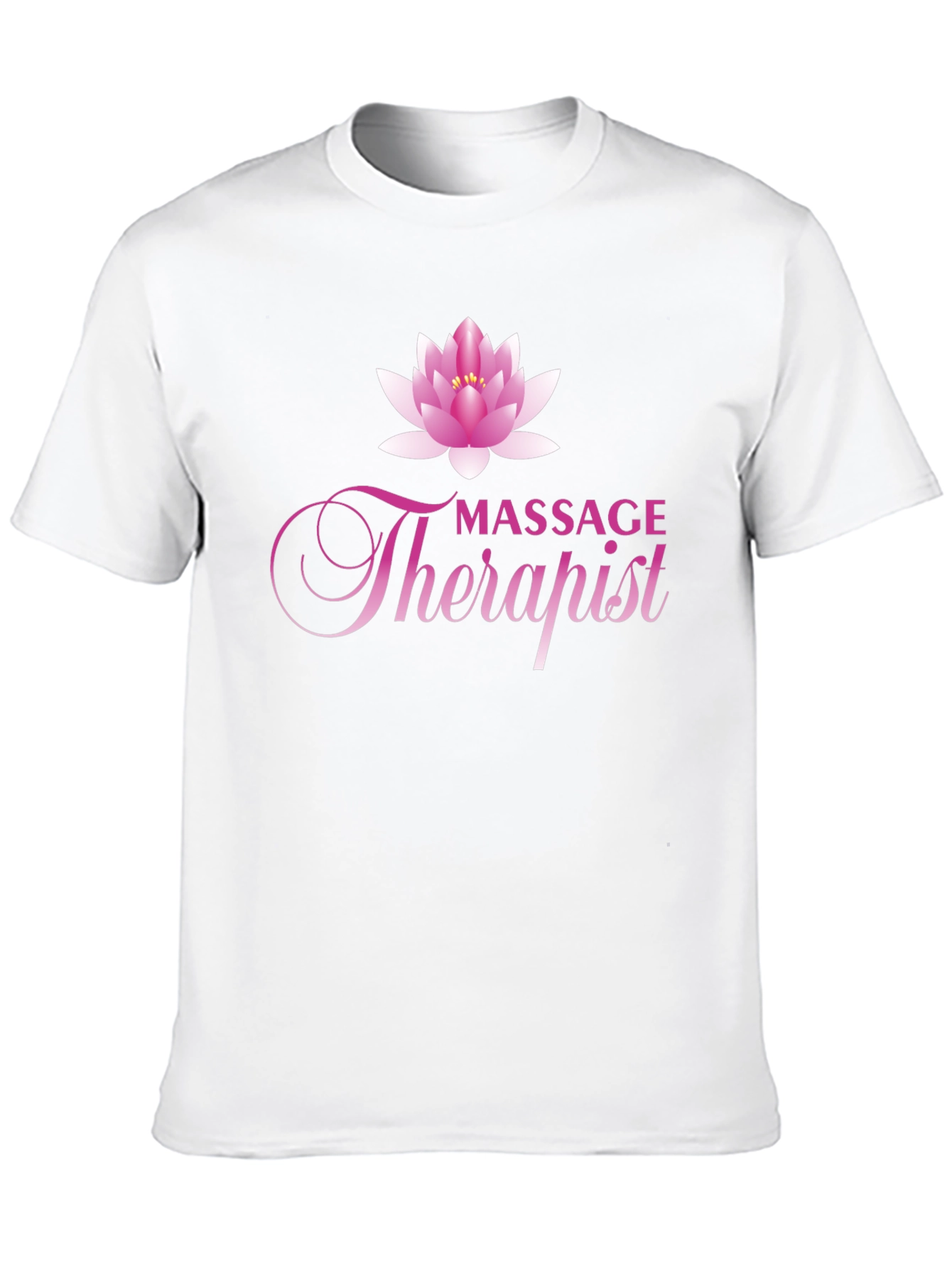 Massage Therapist T-Shirt with Lotus Flower Graphic