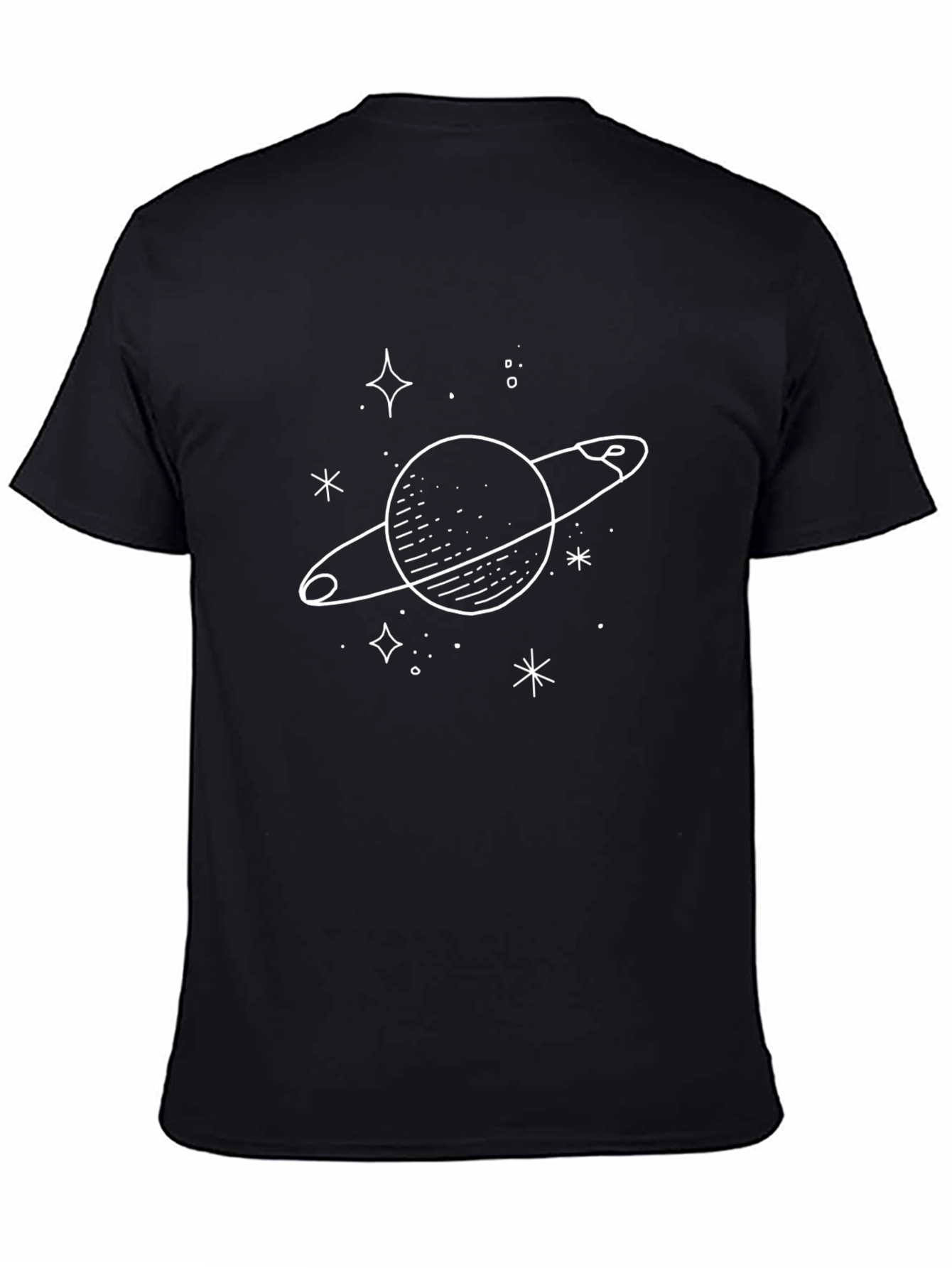 Saturn Graphic Black T-Shirt