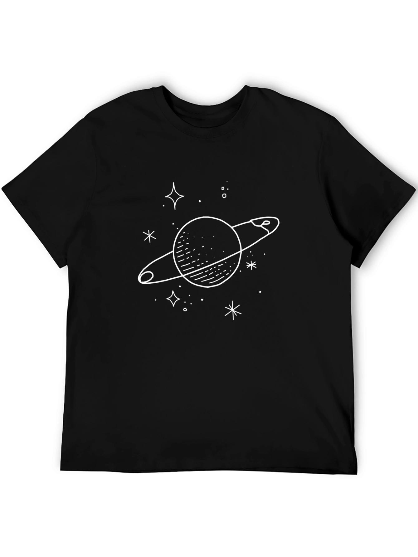 Saturn Graphic Black T-Shirt