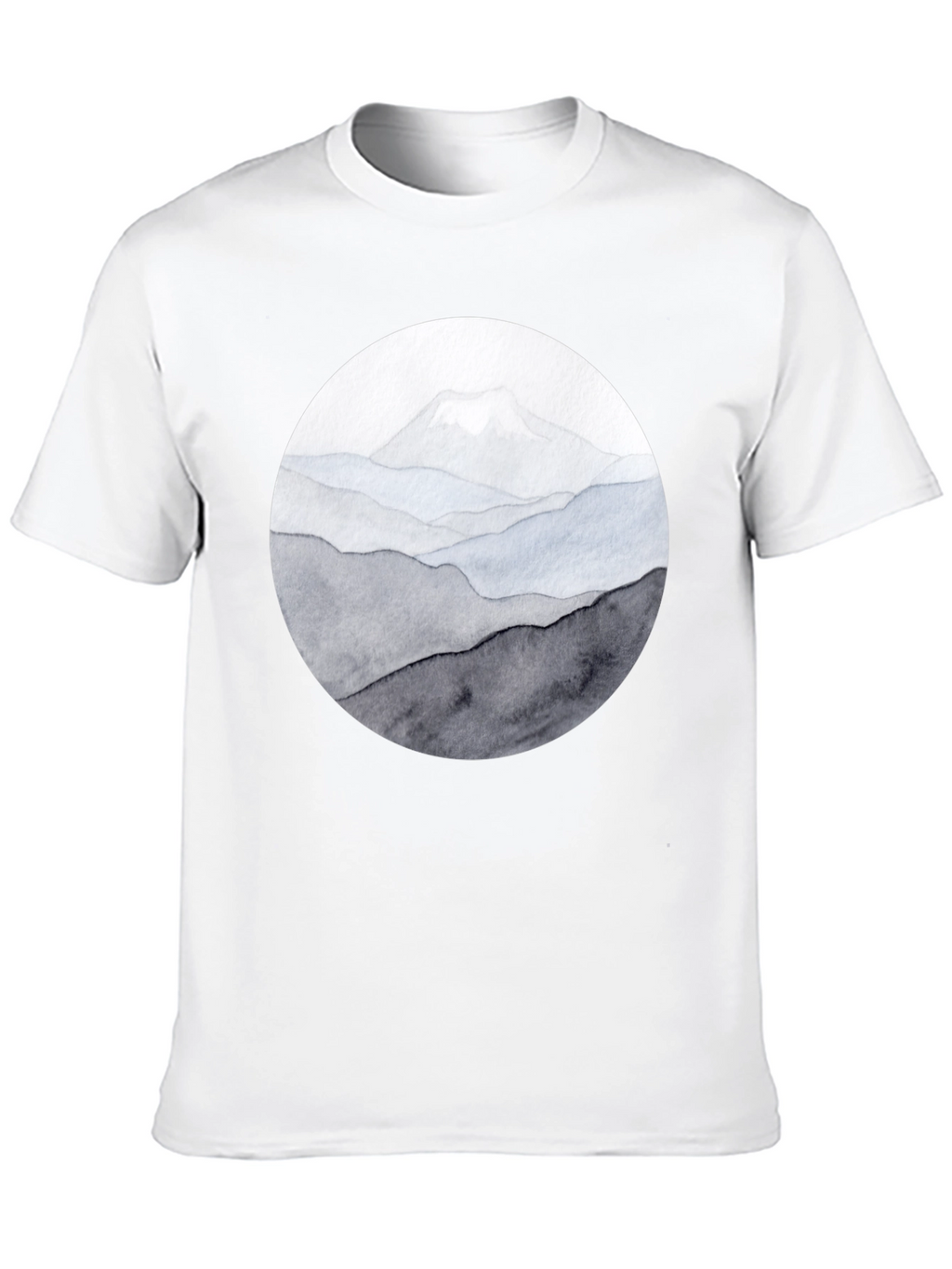Mountain Range Graphic Tee - Black Casual Shirt