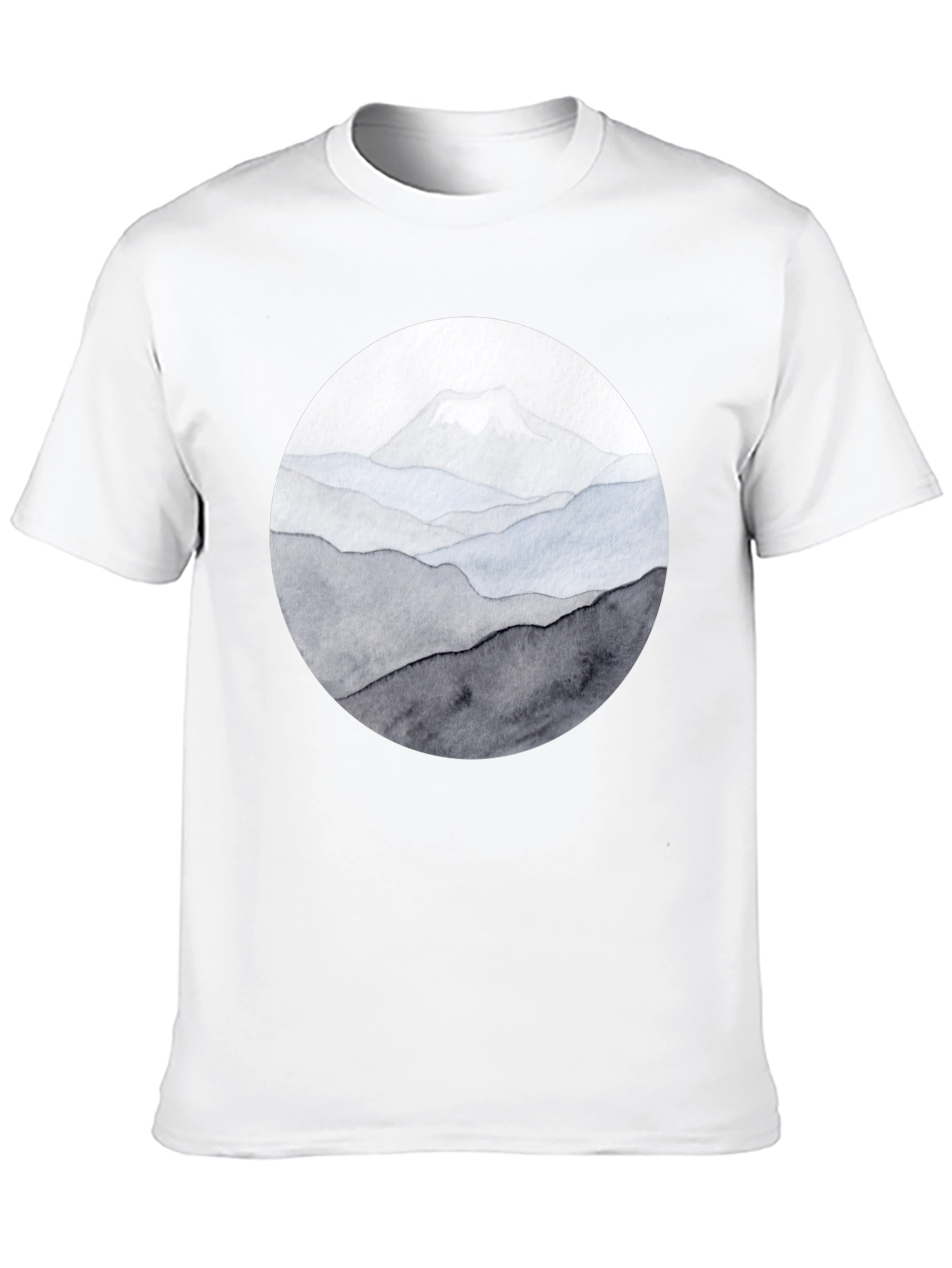 Mountain Range Graphic Tee - Black Casual Shirt