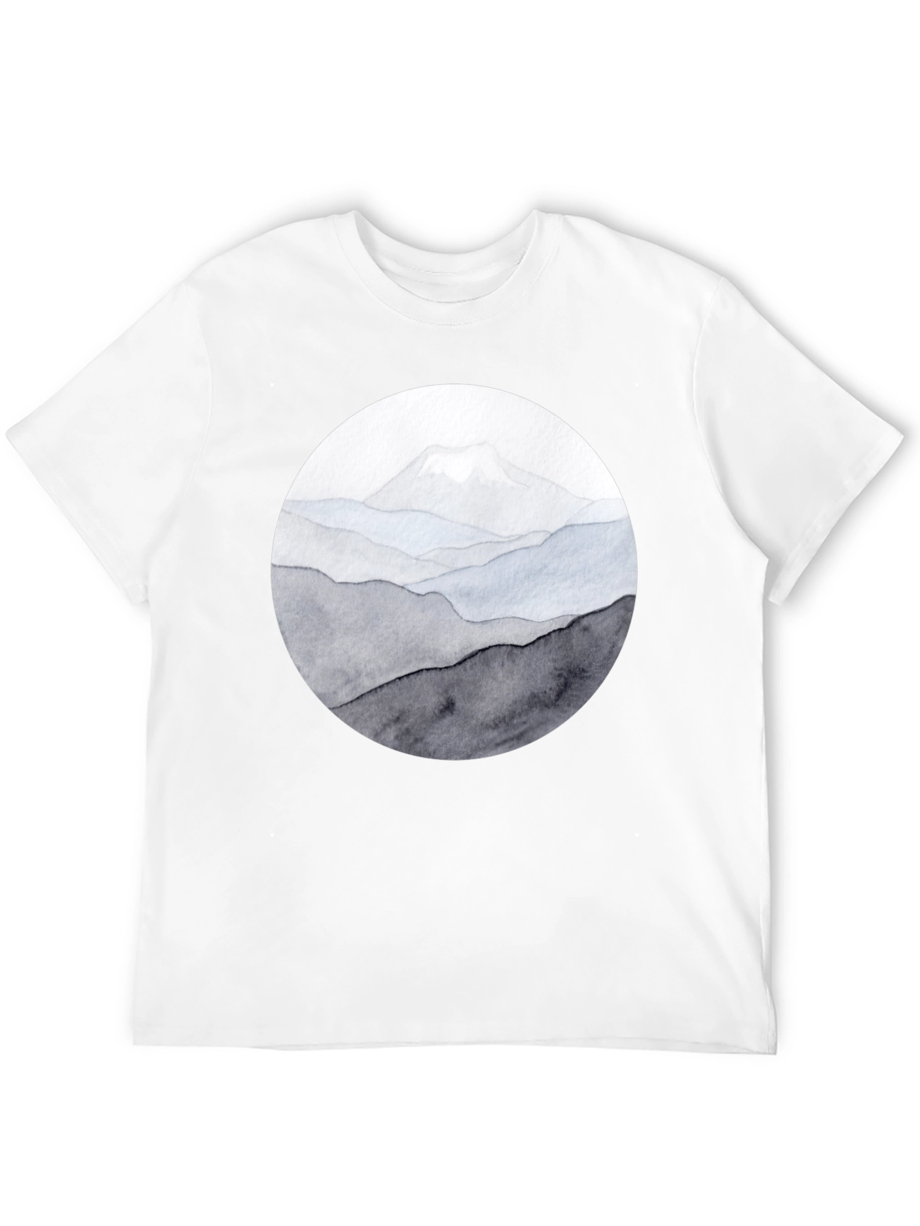 Mountain Range Graphic Tee - Black Casual Shirt