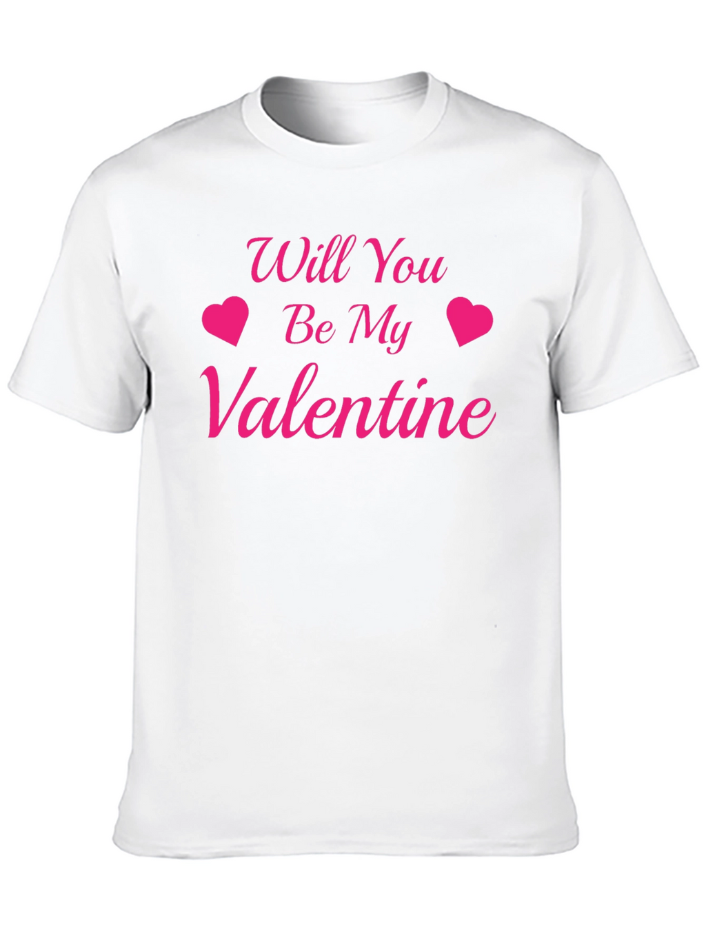 Will You Be My Valentine Black Graphic T-Shirt