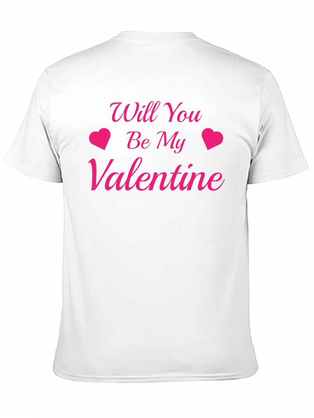 Will You Be My Valentine Black Graphic T-Shirt